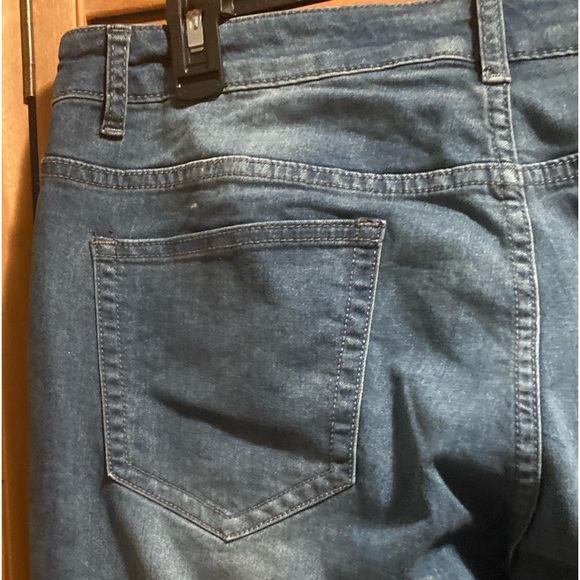 New & Ceci Los Angeles Blue Denim Distressed Ankle Jeans w/Embroidered Patches - Picture 13 of 16